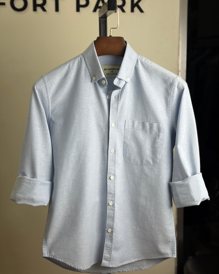 Light sky blue oxford shirt
