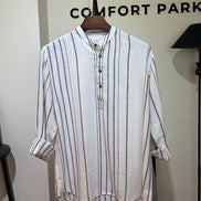 Off-White Striped Band Collar Katua