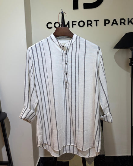 Off-White Striped Band Collar Katua