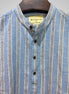 Sky Blue Striped Band Collar Katua