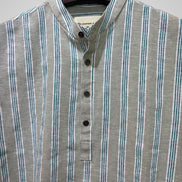Heather Grey Striped Classic Collar Katua