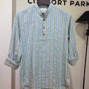 Heather Grey Striped Classic Collar Katua
