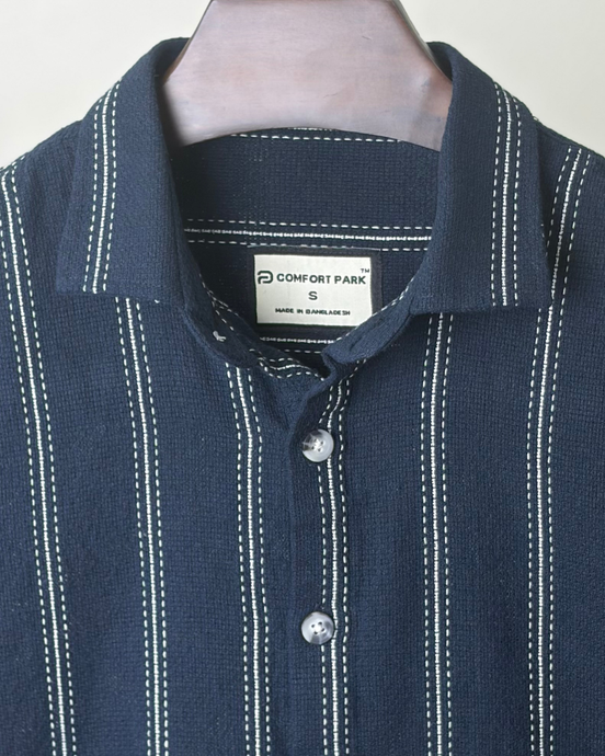 Midnight Navy Striped half shirt