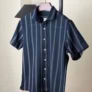 Midnight Navy Striped half shirt
