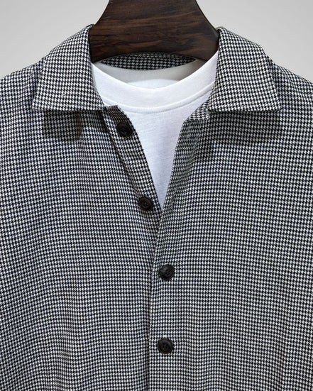 Monochrome Houndstooth Overshirt