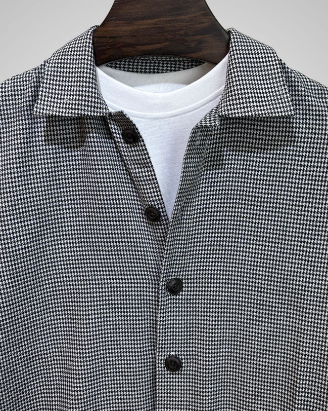 Monochrome Houndstooth Overshirt