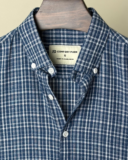 Navy Check Full Shirt