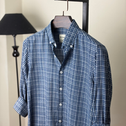 Navy Check Full Shirt