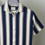 Navy Multi-Stripe Half Shirt