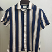 Navy Multi-Stripe Half Shirt
