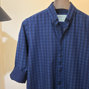Navy Blue Check Shirt