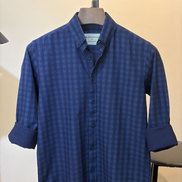 Navy Blue Check Shirt