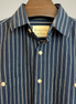 Navy Blue & White Striped Overshirt
