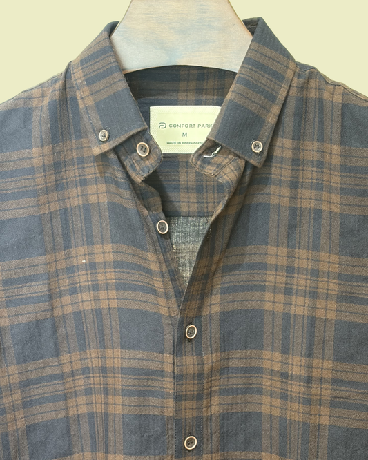 Navy & Brown Plaid