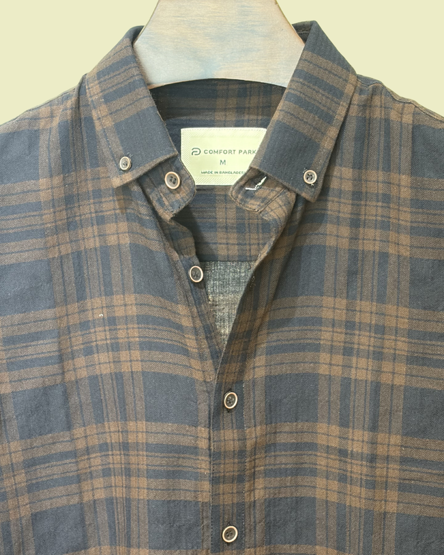Navy & Brown Plaid