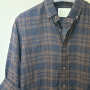 Navy & Brown Plaid