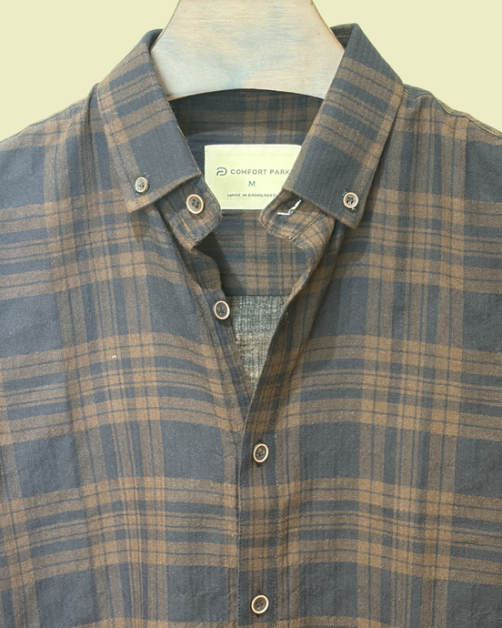 Navy & Brown Plaid