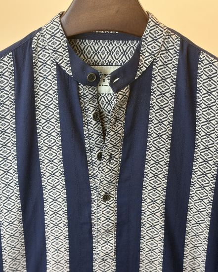 Navy Ivory Geo Block Katua