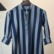 Navy Ivory Geo Block Katua