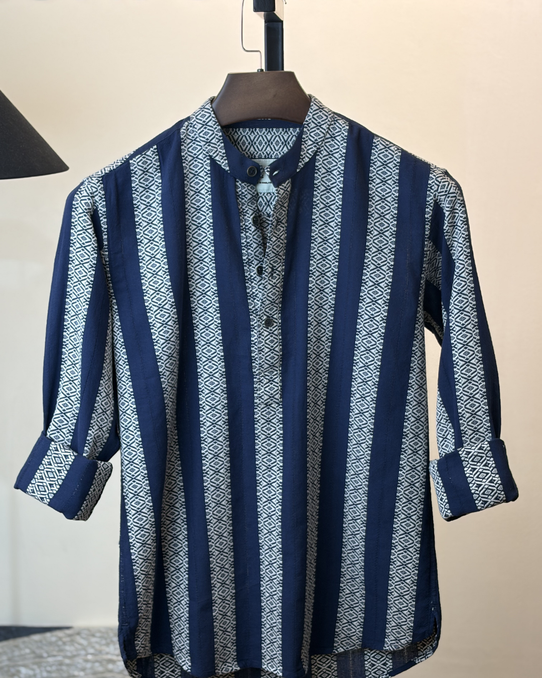 Navy Ivory Geo Block Katua