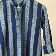 Navy Ivory Geo Block Katua