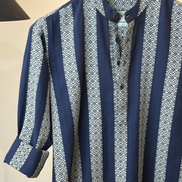 Navy Ivory Geo Block Katua