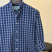 Navy Plaid Check Shirt