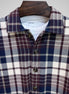 Navy and Burgundy Tartan Check Overshirt