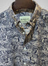 Navy and Cream Paisley Print Shirt