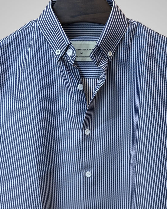 Navy and White Stripe