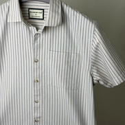 Off-White Pinstripe Half Shirt
