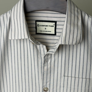 Off-White Pinstripe Half Shirt