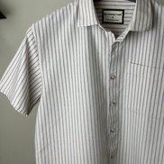 Off-White Pinstripe Half Shirt