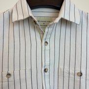 Off-White & Black Striped Overshirt