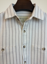 Off-White & Black Striped Overshirt