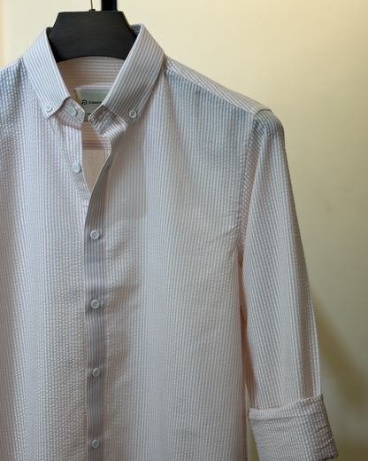 Peach & White Stripe
