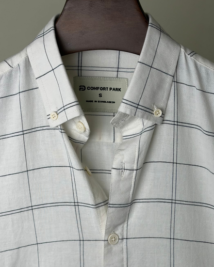 Off white grid check shirt