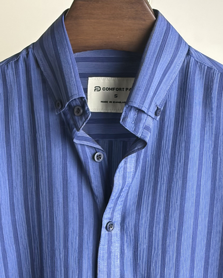 Royal Blue Tone Stripe Shirt