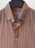 Rust Brown Charcoal Pin Stripe Shirt