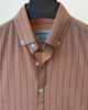 Rust Brown Charcoal Pin Stripe Shirt