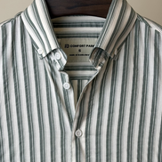 Sage Green White Multi Stripe Shirt