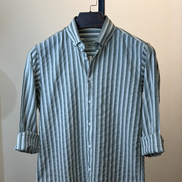 Sage Green White Multi Stripe Shirt