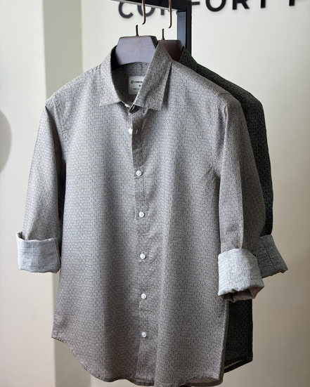 Sage Grey Print Shirt