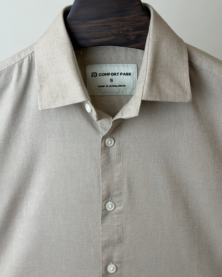 Sand Beige Solid Shirt