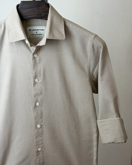 Sand Beige Solid Shirt