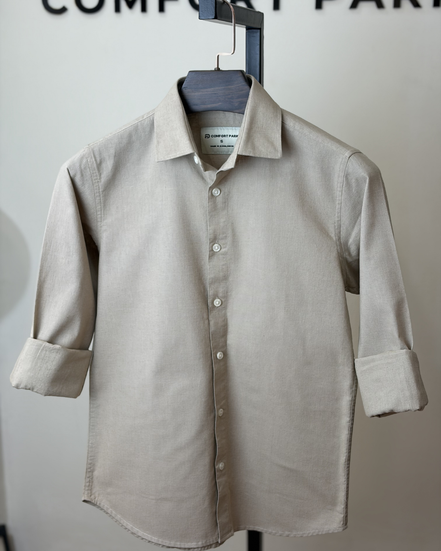 Sand Beige Solid Shirt