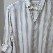 Sand & White Wide Stripe