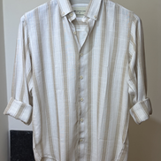 Sand & White Wide Stripe
