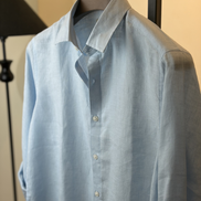 Sky Blue Solid Linen Shirt