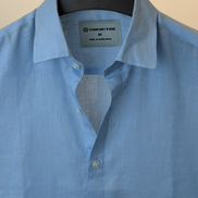 Sky Blue Solid Linen Shirt